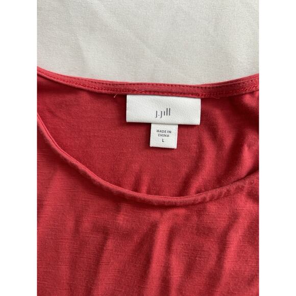 J. Jill Stretch Soft Maxi Dress Womens Size Large Light Red Comfort Boho - Picture 3 of 8